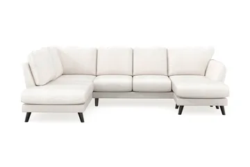 Trend Lyx 4-seters Høyrevendt U-formet Sofa med Divan og Sjeselong i Bouclé - Hvit - Møbler - Sofaer - Sofaer med sjeselong - 4 seters sofa med divan