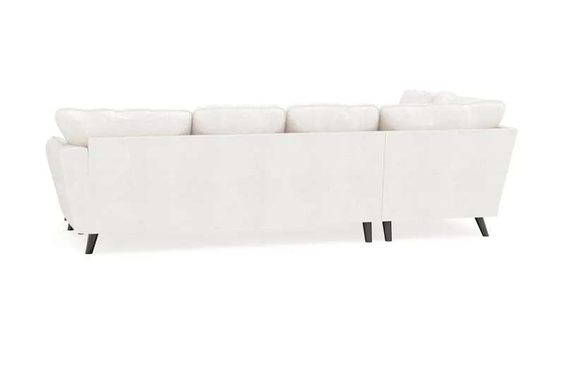 Trend Lyx 4-seters Høyrevendt U-formet Sofa med Divan og Sjeselong i Bouclé - Hvit - Møbler - Sofaer - Sofaer med sjeselong - 4 seters sofa med divan