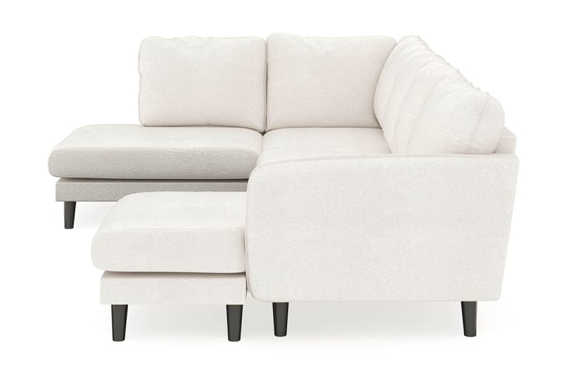 Trend Lyx 4-seters Høyrevendt U-formet Sofa med Divan og Sjeselong i Bouclé - Hvit - Møbler - Sofaer - Sofaer med sjeselong - 4 seters sofa med divan