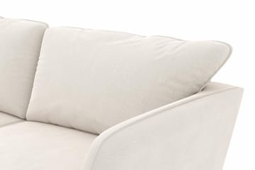 Trend Lyx 4-seters Høyrevendt U-formet Sofa med Divan og Sjeselong i Fløyel - Kremhvit - Møbler - Sofaer - U-sofa