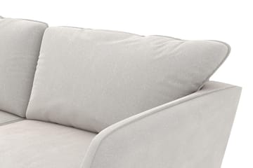 Trend Lyx 4-seters Høyrevendt U-formet Sofa med Divan og Sjeselong i Fløyel - Kremhvit - Møbler - Sofaer - U-sofa