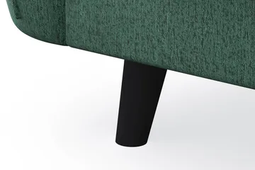 Trend Lyx 4-seters Høyrevendt U-formet Sofa med Divan og Sjeselong i Fløyel - Mørkegrønn - Møbler - Sofaer - U-sofa