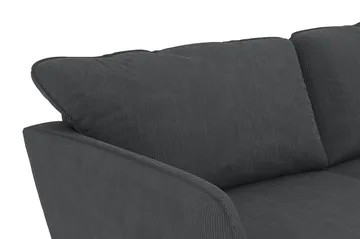 Trend Lyx 4-seters Høyrevendt U-formet Sofa med Divan og Sjeselong i Manchester - Mørk grå - Møbler - Sofaer - U-sofa