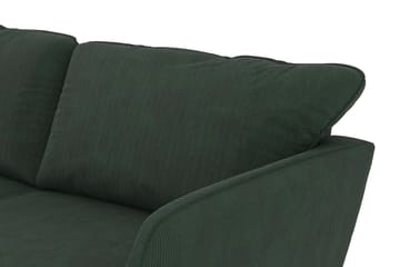Trend Lyx 4-seters Høyrevendt U-formet Sofa med Divan og Sjeselong i Manchester - Mørkegrønn - Møbler - Sofaer - U-sofa