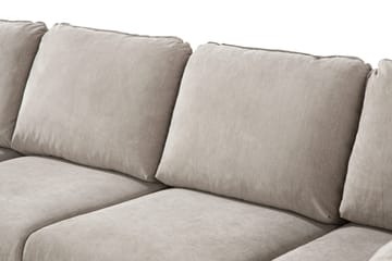 Trend Lyx 4-seters Høyrevendt U-formet Sofa med Divan og Sjeselong i Stoff - Beige - Møbler - Sofaer - U-sofa