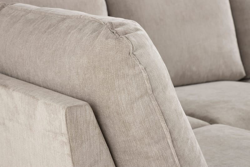 Trend Lyx 4-seters Høyrevendt U-formet Sofa med Divan og Sjeselong i Stoff - Beige - Møbler - Sofaer - U-sofa