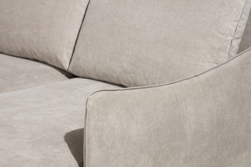 Trend Lyx 4-seters Høyrevendt U-formet Sofa med Divan og Sjeselong i Stoff - Beige - Møbler - Sofaer - U-sofa