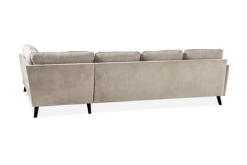 Trend Lyx 4-seters Høyrevendt U-formet Sofa med Divan og Sjeselong i Stoff - Beige - Møbler - Sofaer - U-sofa