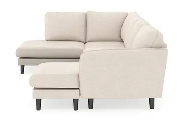 Trend Lyx 4-seters Høyrevendt U-formet Sofa med Divan og Sjeselong i Stoff - Beige - Møbler - Sofaer - U-sofa