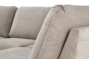 Trend Lyx 4-seters Høyrevendt U-formet Sofa med Divan og Sjeselong i Stoff - Beige - Møbler - Sofaer - U-sofa