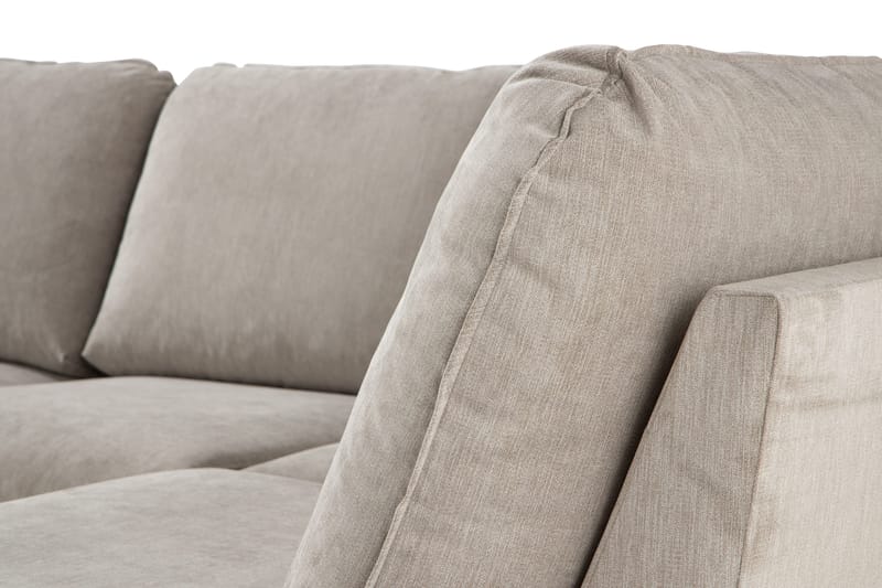 Trend Lyx 4-seters Høyrevendt U-formet Sofa med Divan og Sjeselong i Stoff - Beige - Møbler - Sofaer - U-sofa