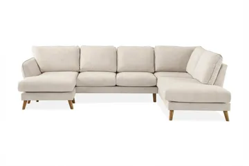 Trend Lyx 4-seters Høyrevendt U-formet Sofa med Divan og Sjeselong i Stoff