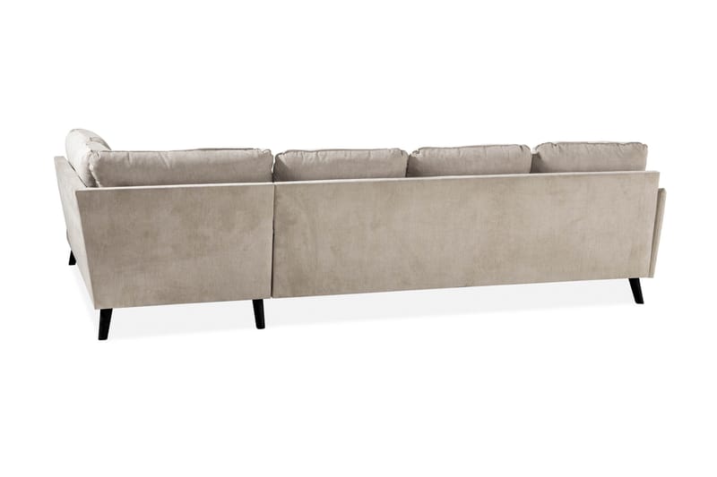 Trend Lyx 4-seters Høyrevendt U-formet Sofa med Divan og Sjeselong i Stoff - Beige - Møbler - Sofaer - U-sofa