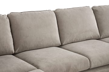 Trend Lyx 4-seters Høyrevendt U-formet Sofa med Divan og Sjeselong i Stoff - Beige - Møbler - Sofaer - U-sofa