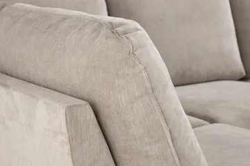 Trend Lyx 4-seters Høyrevendt U-formet Sofa med Divan og Sjeselong i Stoff - Beige - Møbler - Sofaer - U-sofa