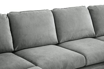 Trend Lyx 4-seters Høyrevendt U-formet Sofa med Divan og Sjeselong i Stoff - Gr�å - Møbler - Sofaer - U-sofa