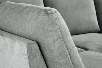 Trend Lyx 4-seters Høyrevendt U-formet Sofa med Divan og Sjeselong i Stoff - Grå - Møbler - Sofaer - U-sofa