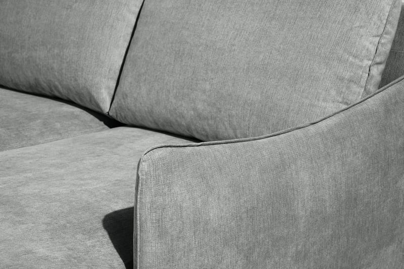 Trend Lyx 4-seters Høyrevendt U-formet Sofa med Divan og Sjeselong i Stoff - Grå - Møbler - Sofaer - U-sofa