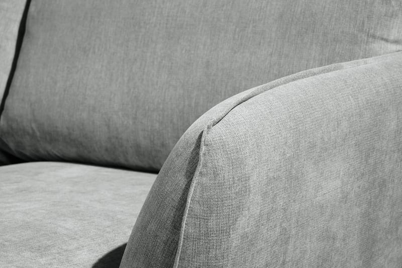 Trend Lyx 4-seters Høyrevendt U-formet Sofa med Divan og Sjeselong i Stoff - Grå - Møbler - Sofaer - U-sofa