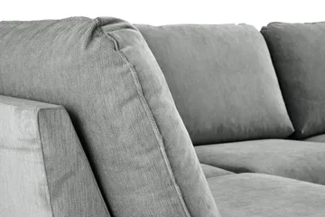 Trend Lyx 4-seters Høyrevendt U-formet Sofa med Divan og Sjeselong i Stoff - Grå - Møbler - Sofaer - U-sofa