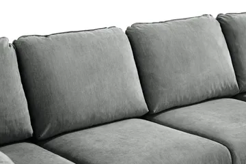 Trend Lyx 4-seters Høyrevendt U-formet Sofa med Divan og Sjeselong i Stoff - Grå - Møbler - Sofaer - U-sofa