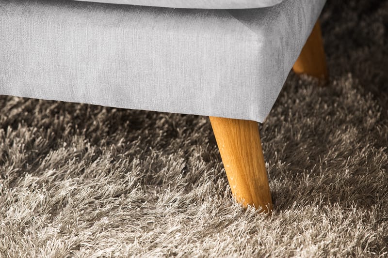 Trend Lyx 4-seters Høyrevendt U-formet Sofa med Divan og Sjeselong i Stoff - Lys grå - Møbler - Sofaer - U-sofa