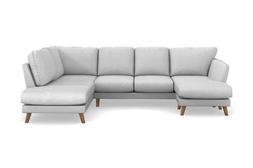 Trend Lyx 4-seters Høyrevendt U-formet Sofa med Divan og Sjeselong i Stoff