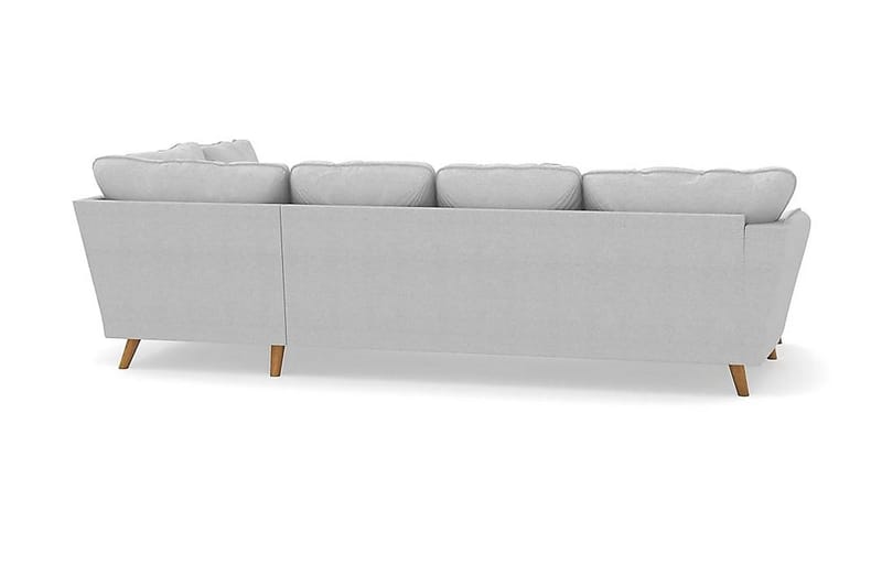 Trend Lyx 4-seters Høyrevendt U-formet Sofa med Divan og Sjeselong i Stoff - Lys grå - Møbler - Sofaer - U-sofa