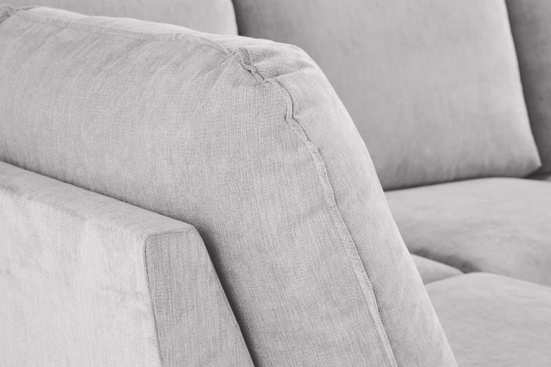Trend Lyx 4-seters Høyrevendt U-formet Sofa med Divan og Sjeselong i Stoff - Lys grå - Møbler - Sofaer - U-sofa