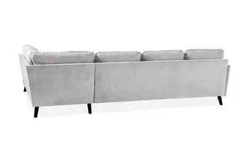 Trend Lyx 4-seters Høyrevendt U-formet Sofa med Divan og Sjeselong i Stoff - Lys grå - Møbler - Sofaer - U-sofa