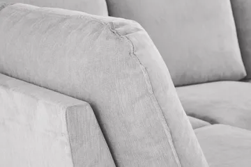 Trend Lyx 4-seters Høyrevendt U-formet Sofa med Divan og Sjeselong i Stoff - Lys grå - Møbler - Sofaer - U-sofa