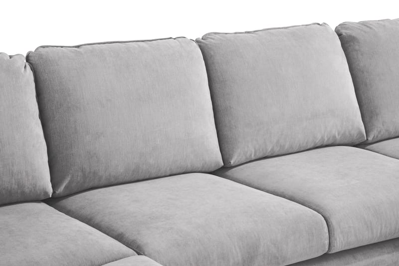 Trend Lyx 4-seters Høyrevendt U-formet Sofa med Divan og Sjeselong i Stoff - Lys grå - Møbler - Sofaer - U-sofa
