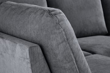 Trend Lyx 4-seters Høyrevendt U-formet Sofa med Divan og Sjeselong i Stoff - Mørk grå - Møbler - Sofaer - U-sofa