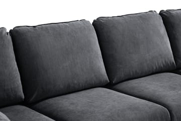Trend Lyx 4-seters Høyrevendt U-formet Sofa med Divan og Sjeselong i Stoff - Mørk grå - Møbler - Sofaer - U-sofa