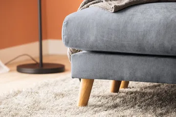 Trend Lyx 4-seters Høyrevendt U-formet Sofa med Divan og Sjeselong i Stoff - Mørk grå - Møbler - Sofaer - U-sofa