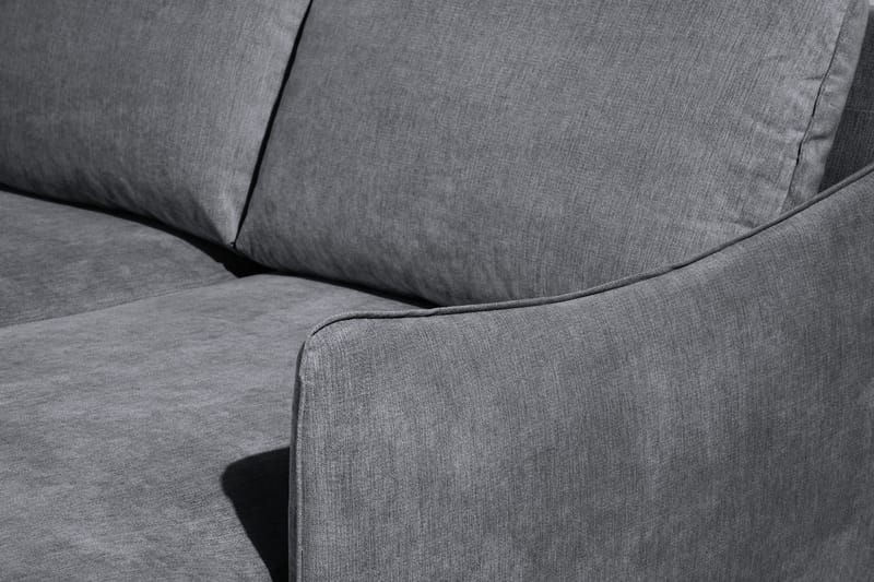 Trend Lyx 4-seters Høyrevendt U-formet Sofa med Divan og Sjeselong i Stoff - Mørk grå - Møbler - Sofaer - U-sofa