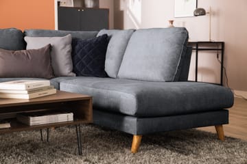 Trend Lyx 4-seters Høyrevendt U-formet Sofa med Divan og Sjeselong i Stoff - Mørk grå - Møbler - Sofaer - U-sofa