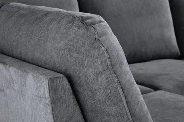 Trend Lyx 4-seters Høyrevendt U-formet Sofa med Divan og Sjeselong i Stoff - Mørk grå - Møbler - Sofaer - U-sofa