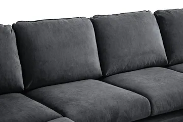 Trend Lyx 4-seters Høyrevendt U-formet Sofa med Divan og Sjeselong i Stoff - Mørk grå - Møbler - Sofaer - U-sofa