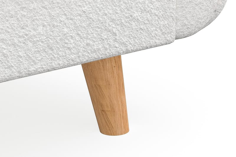 Trend Lyx 4-seters Venstrevendt U-formet Sofa med Divan og Sjeselong i Bouclé - Hvit - Møbler - Sofaer - U-sofa