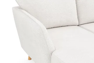 Trend Lyx 4-seters Venstrevendt U-formet Sofa med Divan og Sjeselong i Bouclé - Hvit - Møbler - Sofaer - U-sofa