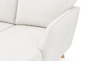 Trend Lyx 4-seters Venstrevendt U-formet Sofa med Divan og Sjeselong i Bouclé - Hvit - Møbler - Sofaer - U-sofa