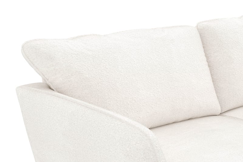 Trend Lyx 4-seters Venstrevendt U-formet Sofa med Divan og Sjeselong i Bouclé - Hvit - Møbler - Sofaer - U-sofa