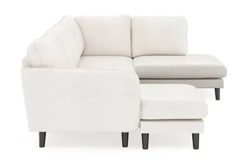 Trend Lyx 4-seters Venstrevendt U-formet Sofa med Divan og Sjeselong i Bouclé - Hvit - Møbler - Sofaer - U-sofa