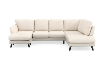 Trend Lyx 4-seters Venstrevendt U-formet Sofa med Divan og Sjeselong i Manchester - Beige - Møbler - Sofaer - U-sofa