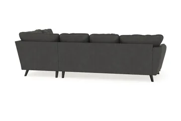 Trend Lyx 4-seters Venstrevendt U-formet Sofa med Divan og Sjeselong i Manchester - Mørk grå - Møbler - Sofaer - U-sofa