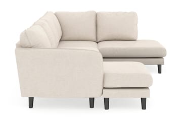Trend Lyx 4-seters Venstrevendt U-formet Sofa med Divan og Sjeselong i Stoff - Beige - Møbler - Sofaer - U-sofa