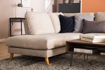 Trend Lyx 4-seters Venstrevendt U-formet Sofa med Divan og Sjeselong i Stoff - Beige - Møbler - Sofaer - U-sofa