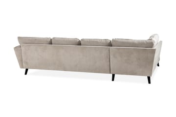 Trend Lyx 4-seters Venstrevendt U-formet Sofa med Divan og Sjeselong i Stoff - Beige - Møbler - Sofaer - U-sofa