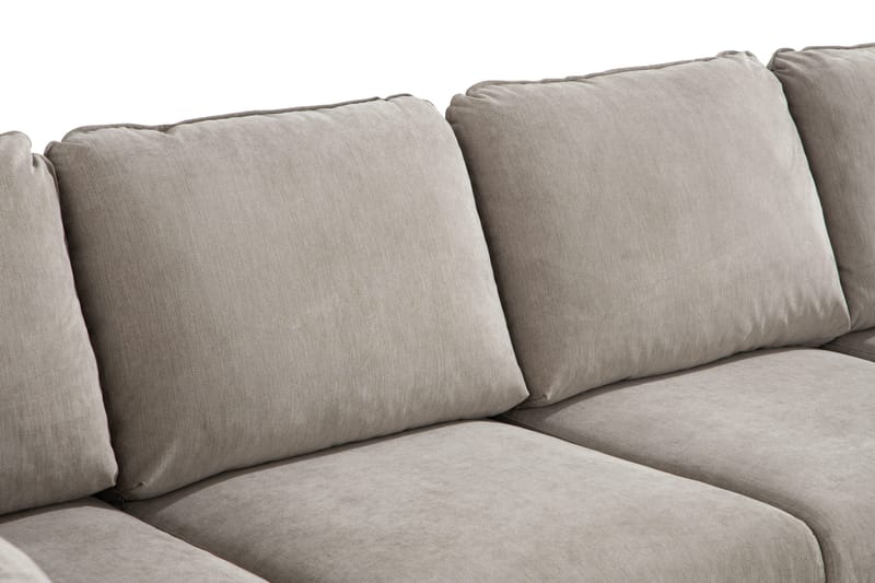 Trend Lyx 4-seters Venstrevendt U-formet Sofa med Divan og Sjeselong i Stoff - Beige - Møbler - Sofaer - U-sofa